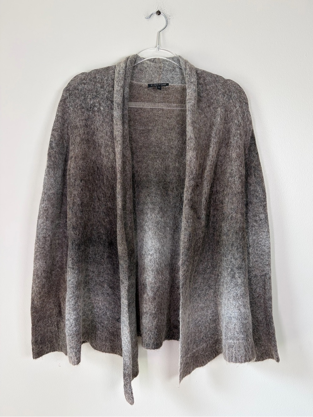 Eileen Fisher Mohair Blend Ombre Open Cardigan Sweater